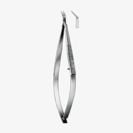 Aebli Iridectomy Scissors Curved on Flat