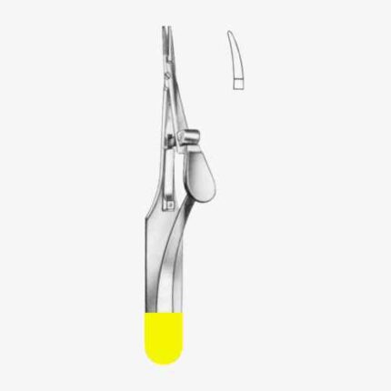 Arruga Micro Needle Holders Curved Smooth TC GOLD